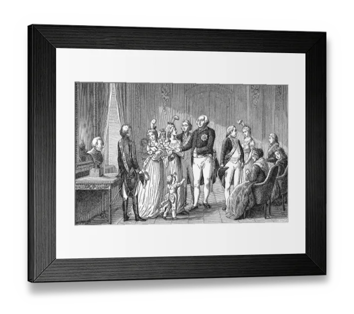 Framed Print : The royal couple Frederick William III