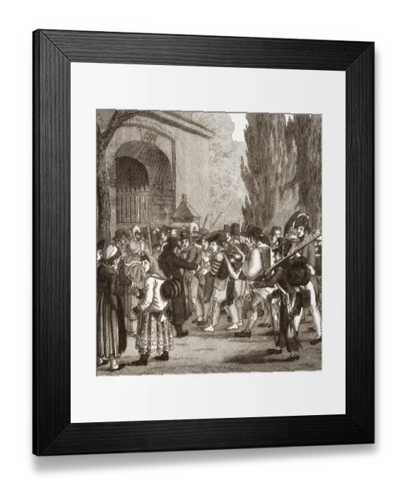 Framed Print : Passing of the Prussian prisoners