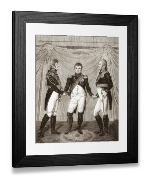 Framed Print : Meeting of Emperor Alexander I of Russia