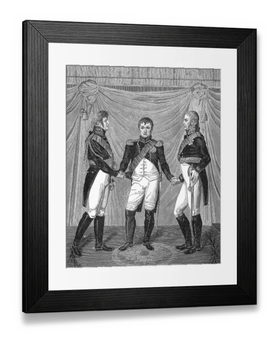 Framed Print : Meeting of Emperor Alexander I of Russia