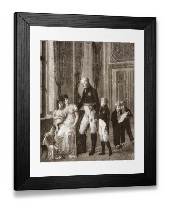 Framed Print : The royal couple with their children