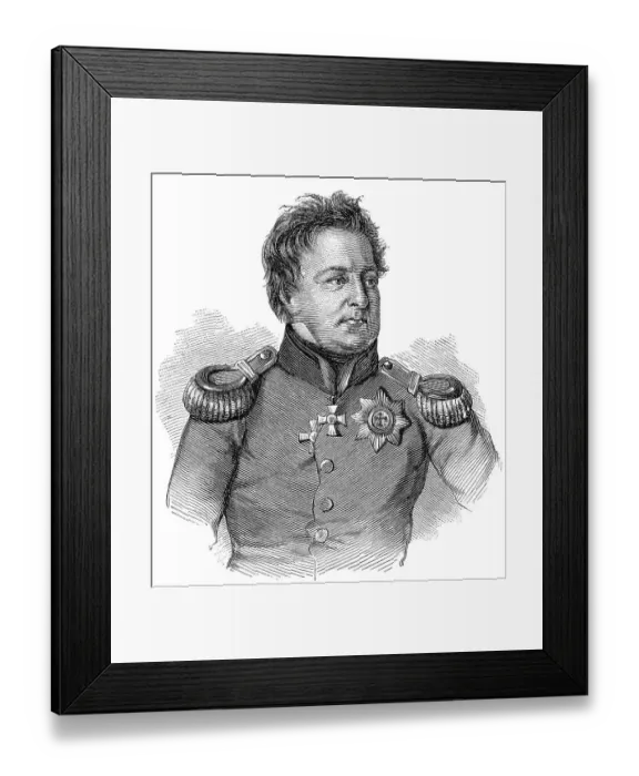 Framed Print : August Wilhelm Antonius Graf Neidhardt von Gneisenau