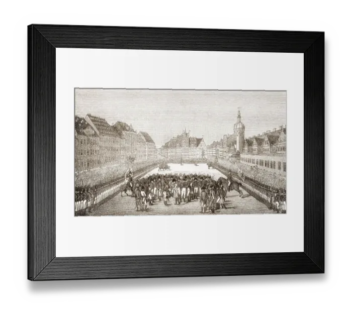 Framed Print : The monarchs and generals at the market place in Leipzig on 19 Framed Print : The monarchs and generals at the market place in Leipzig on 19
