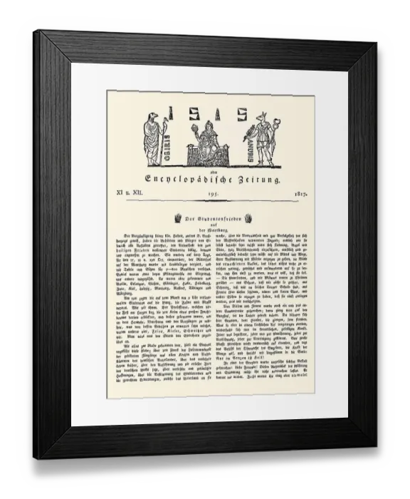 Framed Print : Number 195 of the German journal Isis with a list of the burnt things