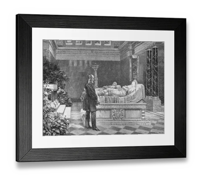 Framed Print : William I, King of Prussia at the mausoleum at Charlottenburg Castle in Berlin