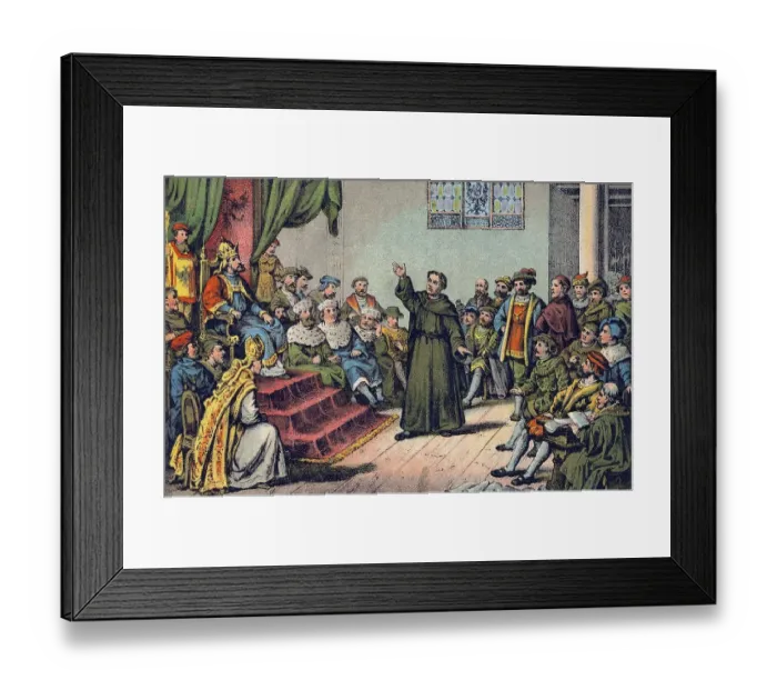 Framed Print : Martin Luther at the imperial Diet or Reichstag of Worms