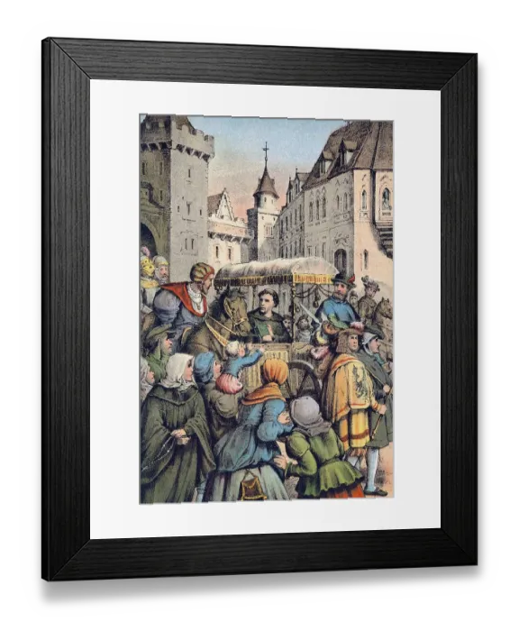 Framed Print : Martin Luther at the imperial Diet or Reichstag of Worms