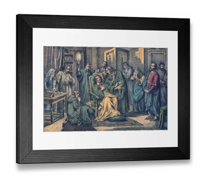 Framed Print : The death of Martin Luther, 1546