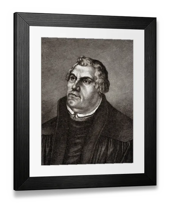 Framed Print : Martin Luther, theologian and reformer
