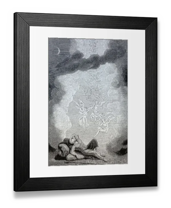 Framed Print : Jacob's Ladder, Book of Genesis Framed Print : Jacob's Ladder, Book of Genesis