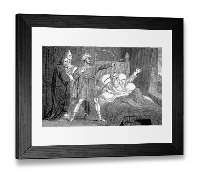 Framed Print : The death of Elisha, Old Testament, Hebrew Tanakh