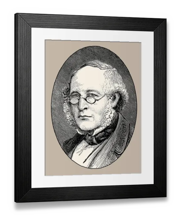Framed Print : Sir Rowland Hill, 1795-1879, an English teacher