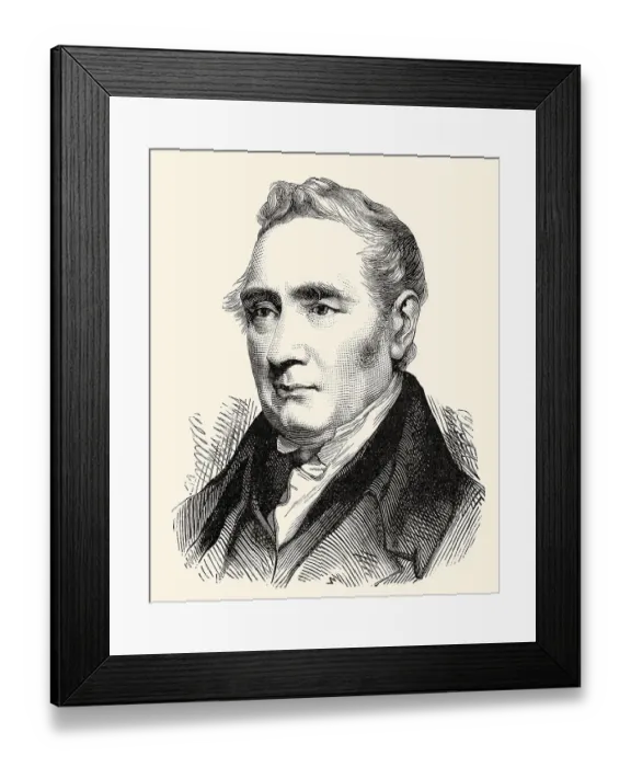 Framed Print : George Stephenson, 1781-1848, an English engineer and founder of the railroad industry Framed Print : George Stephenson, 1781-1848, an English engineer and founder of the railroad industry