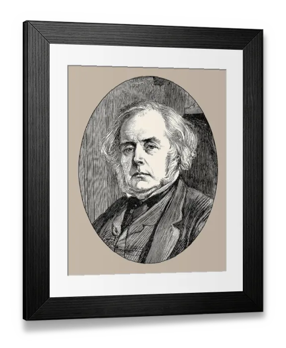 Framed Print : John Bright, 1811 - 1889, a British politician