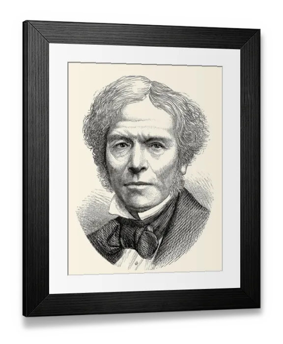 Framed Print : Michael Faraday, 1791 - 1867, an English scientist