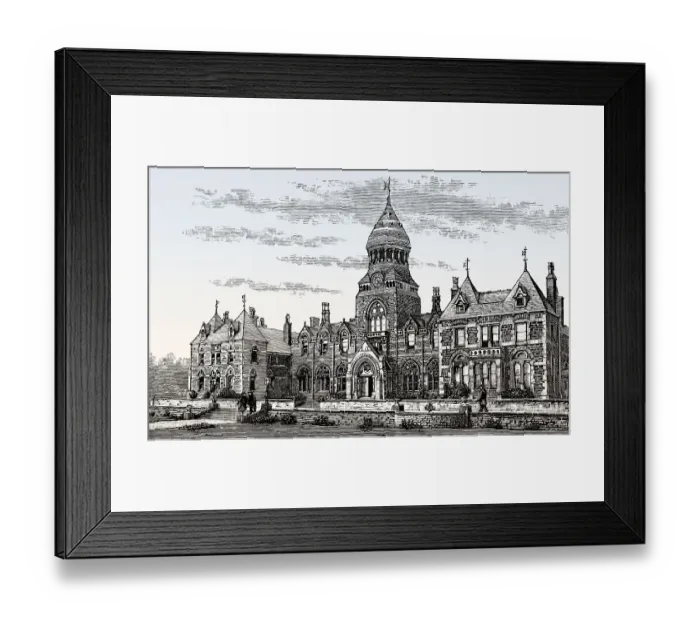Framed Print : Theological Institution, Headingley Hinsley Hall Framed Print : Theological Institution, Headingley Hinsley Hall