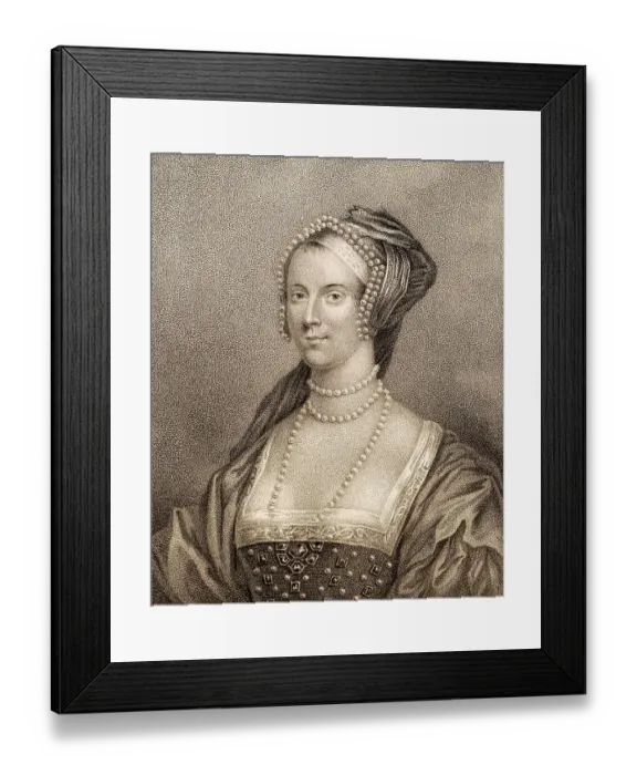 Framed Print : Anne Boleyn, 1501-1536, Queen of England from 1533 to 1536 as the second wife of King Henry VIII