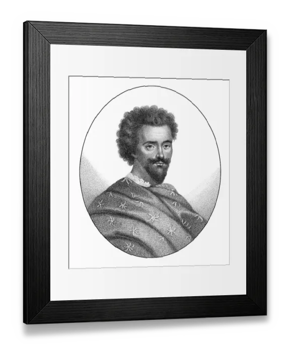 Framed Print : Edward Herbert, 1st Baron Herbert of Cherbury or Chirbury