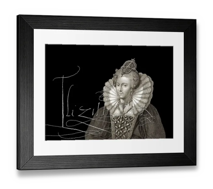 Framed Print : Elizabeth I, 1533 - 1603, Queen of England 1558 - 1603