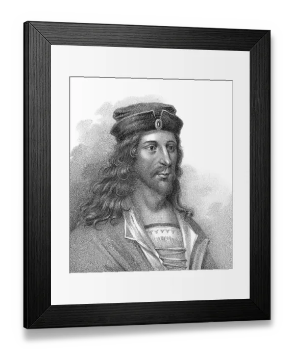 Framed Print : James I, 1394 - 1437, King of Scotland