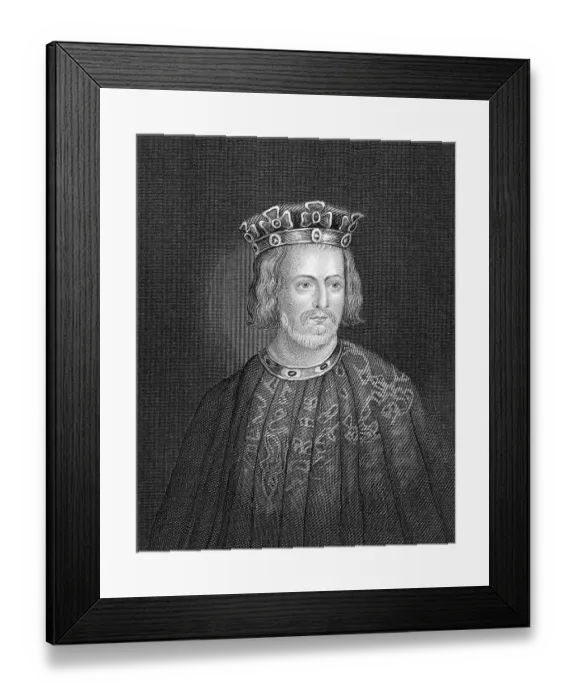 Framed Print : John or John Lackland, Jean Plantagenet