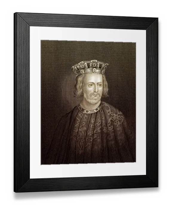 Framed Print : John or John Lackland, Jean Plantagenet