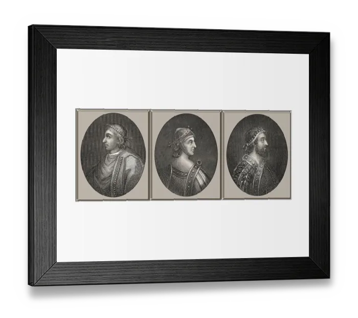 Framed Print : Koenige von England, Knut der Grosse