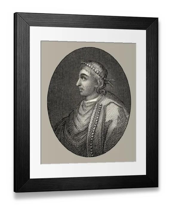 Framed Print : Knut der Grosse oder Canute, ca