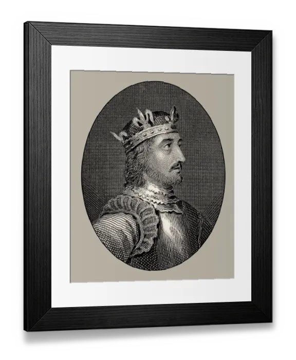 Framed Print : Stephan von Blois, 1097 - 1154