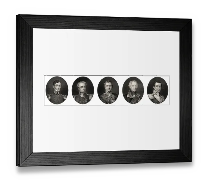 Framed Print : Offiziere der britischen Armee in Indien