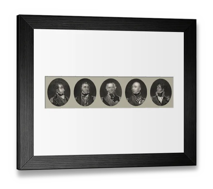 Framed Print : Offiziere der britischen Royal Navy, 18