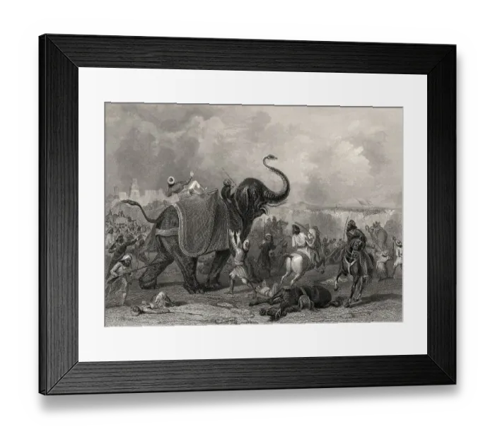 Framed Print : Die Belagerung von Multan, Indien, 2