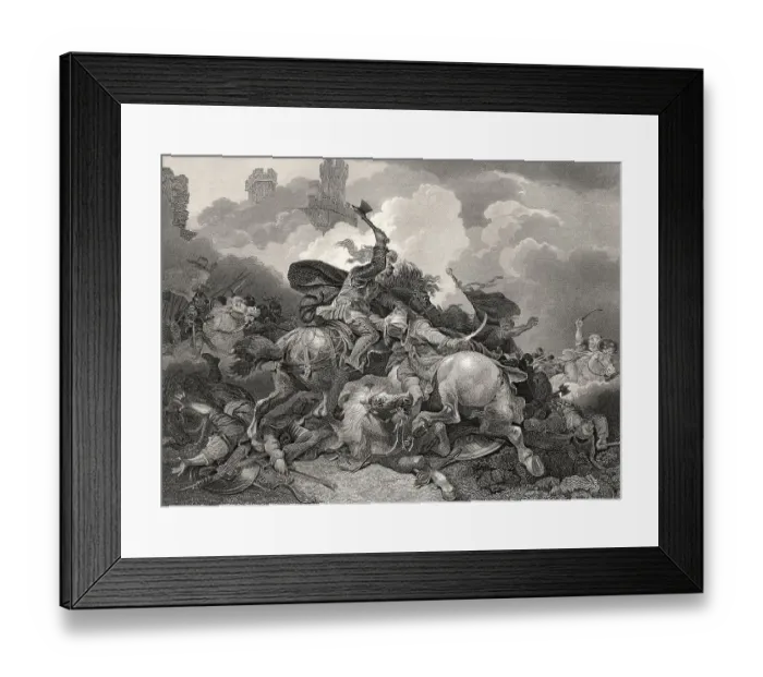 Framed Print : Koenig Richard I. Loewenherz, Dritter Kreuzzug in Palaestina