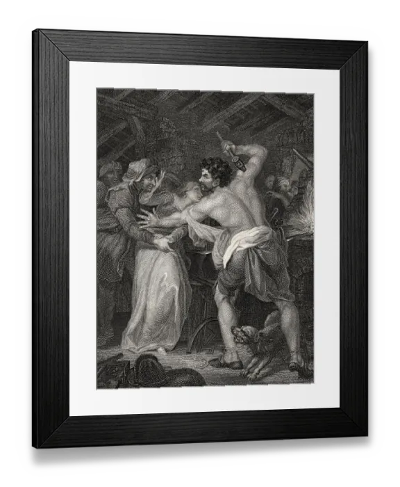 Framed Print : Wat Tyler toetet den Steuereintreiber Framed Print : Wat Tyler toetet den Steuereintreiber