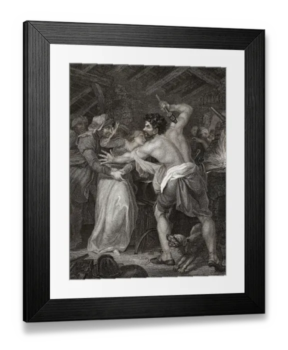Framed Print : Wat Tyler toetet den Steuereintreiber