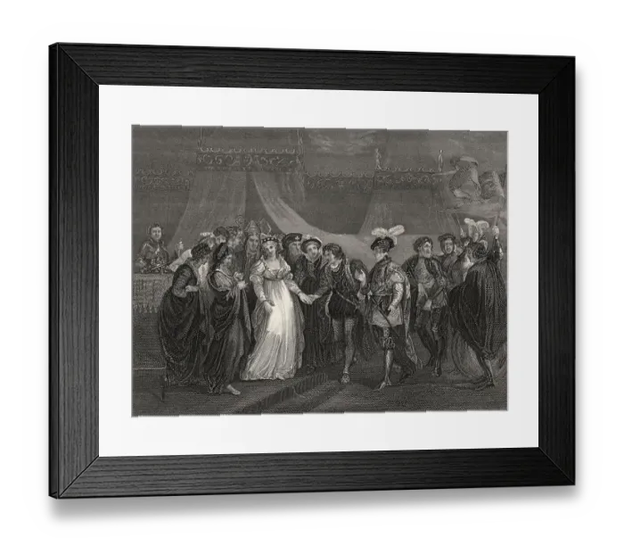 Framed Print : Catherine of Valois presented to her future husband Henry V of England Framed Print : Catherine of Valois presented to her future husband Henry V of England