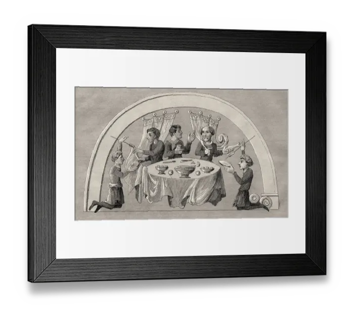 Framed Print : Lunch time in Anglo-Saxon England, Great Britain