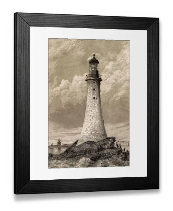 Framed Print : Leuchtturm, Eddystone Rocks, Aermelkanal Framed Print : Leuchtturm, Eddystone Rocks, Aermelkanal