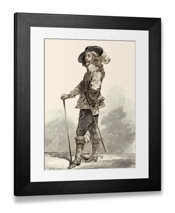 Framed Print : Karl I. 1600-1649, Koenig von England