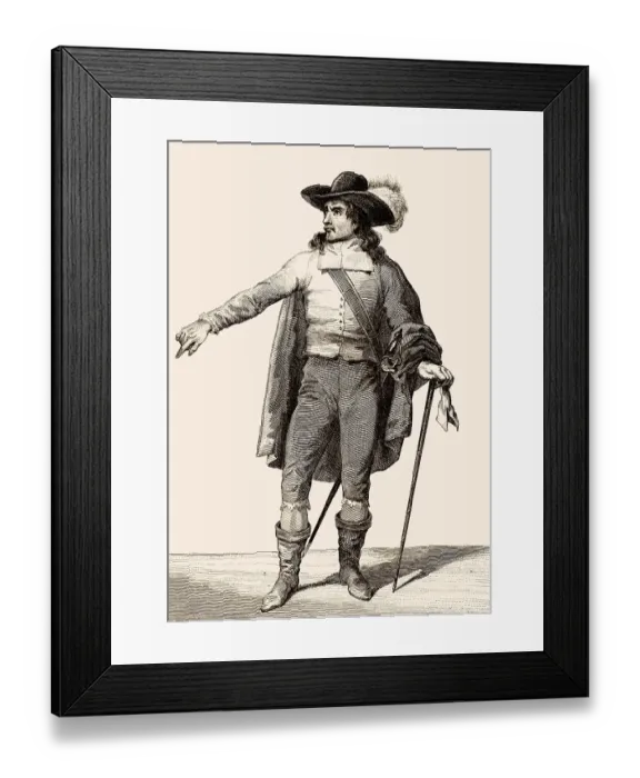 Framed Print : Oliver Cromwell, 1599-1658, Lordprotektor von England