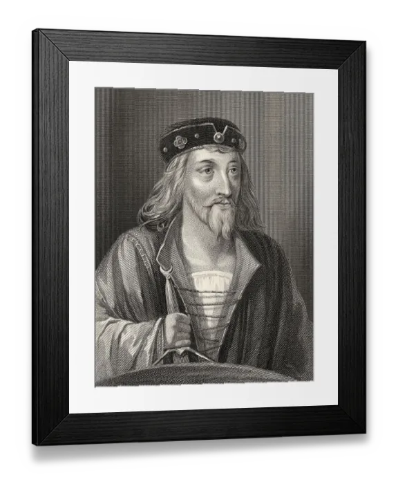 Framed Print : Jakob I. 1394 - 1437, Koenig von Schottland Framed Print : Jakob I. 1394 - 1437, Koenig von Schottland