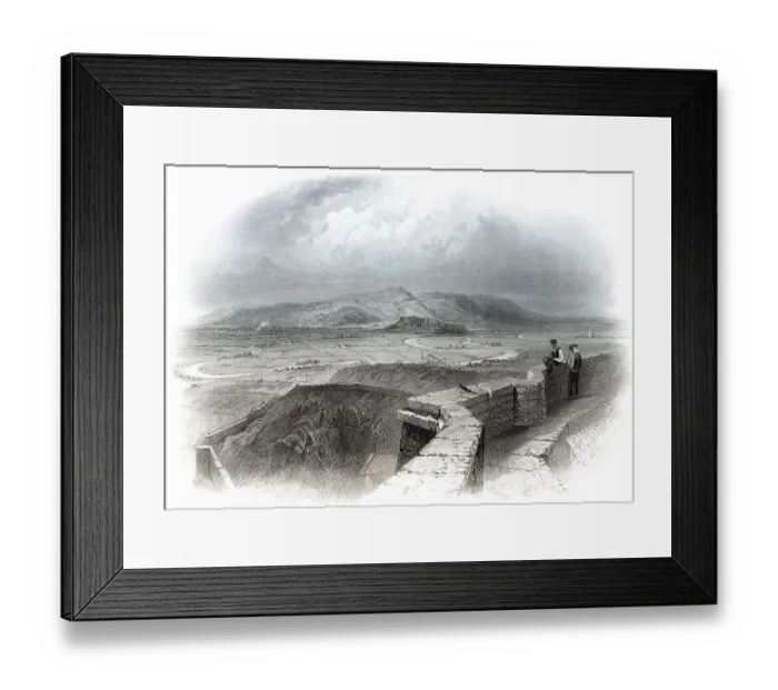Framed Print : Blick von Stirling Castle, die Schlacht von Stirling