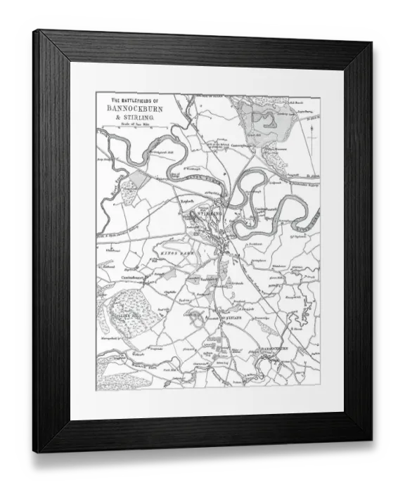 Framed Print : Plan der Schlacht von Bannockburn Framed Print : Plan der Schlacht von Bannockburn