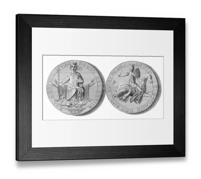 Framed Print : Siegel von David I. Fuerst der Kumbrer
