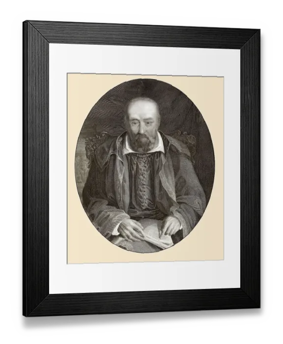 Framed Print : George Buchanan, 1506-1582, schottischer Historiker und humanistischer Gelehrter