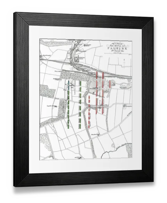 Framed Print : Die Schlacht von Falkirk am 22 Framed Print : Die Schlacht von Falkirk am 22