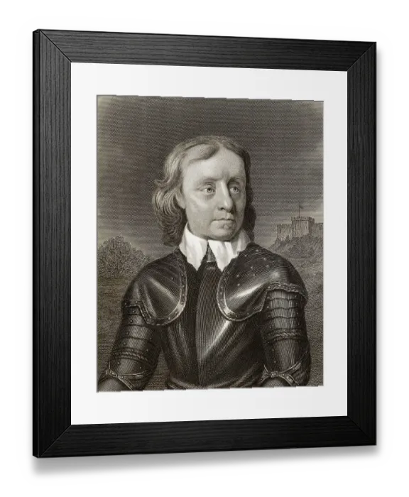 Framed Print : Oliver Cromwell, 1599-1658, Lordprotektor von England