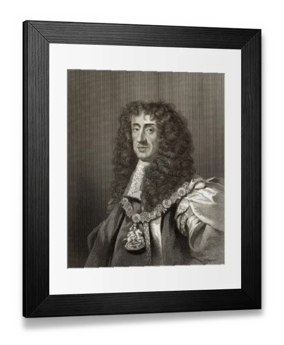 Framed Print : Charles II, Charles III, 1630 - 1685