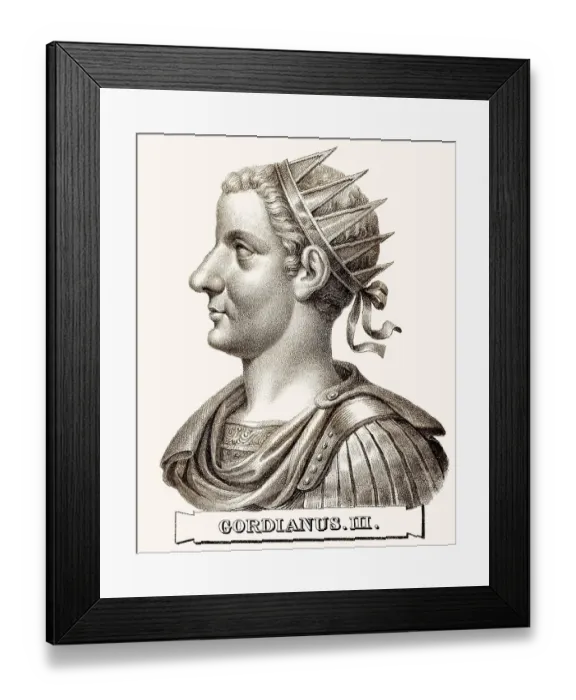 Framed Print : Gordian III. 225-244, Roemischer Kaiser Framed Print : Gordian III. 225-244, Roemischer Kaiser