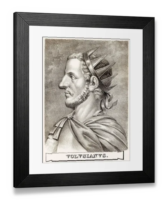Framed Print : Volusianus, roemischer Kaiser von 251 bis 253